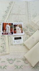 Akbar Aslam Lawn Chikan kari Embroidered 3 Piece Unstitched / Stitched