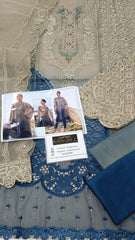 Maria B Luxury Lawn Chikan kari Embroidered 3 Piece Unstitched / Stitched