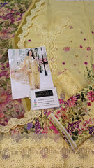 Maria B Luxury Lawn Embroidered 3 piece Unstitched / Stitched