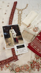 Ethnc Luxury Raw Silk Formal Collection Elegant Designer Formal 3 piece Unstitched / Stitched