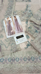 Baroque Luxury Net Embroidered Dress 3 Piece Unstitched / Stitched