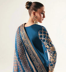 Kanwal Malik  Soft Raw Silk Formal Wear Dress Embroidered 3 Piece Unstitched/ Stitched