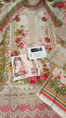 Maria B Luxury Lawn Embroidered 3 piece Unstitched / Stitched
