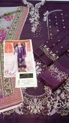 Nureh Luxury Lawn Embroidered 3 piece Unstitched / Stitched