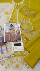 Qalamkar Luxury Lawn Chikan Kari Embroidered 3 Piece Unstitched / Stitched