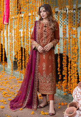 Asim Jofa Embroidered Luxury Chiffon 3 Piece Unstitched / Stitched