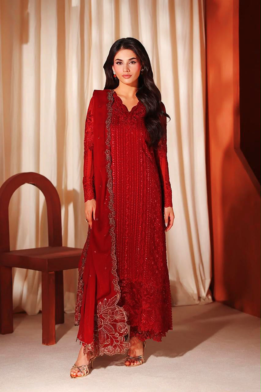 Azure Luxury Chiffon Embroidered 3 Piece Unstitched / Stitched
