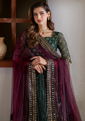 Iznik Global Exquisite Formal Wear Net Collection 3 Piece Unstitched