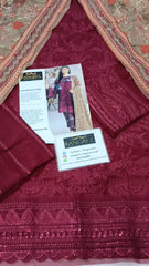 Baroque Luxury Chiffon Embroidered Dress 3 Piece Unstitched