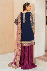 Xenia Formals Niran Embroidered Chiffon 3 piece Unstitched