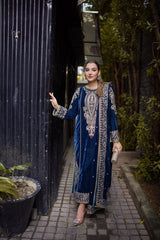 Aneela's Luxury Velvet Embroidered Collection 3 Piece Unstitched