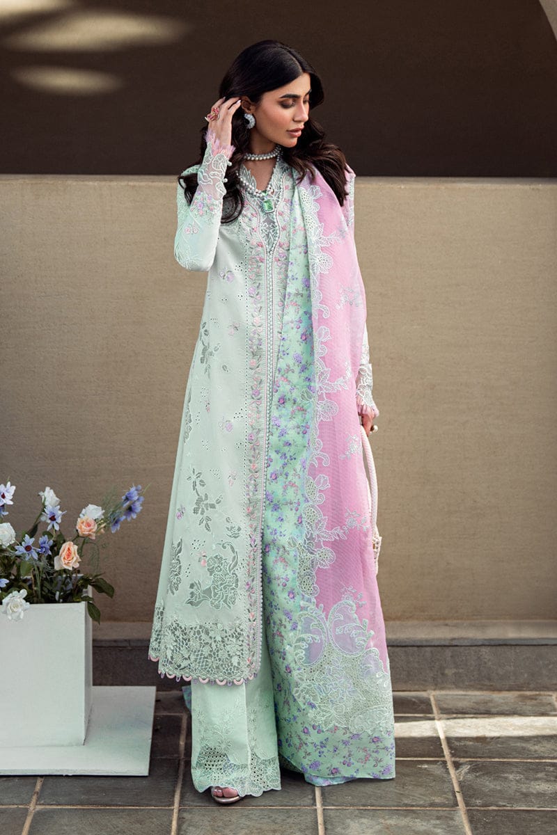 Qalamkar Luxury Lawn Chikan Kari Embroidery Collection 3 Piece Unstitched