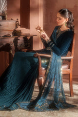 Iznik Heavy Embroidered Velvet 3 Piece Unstitched