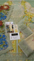 Maria B Luxury Lawn Embroidered 3 piece Unstitched / Stitched
