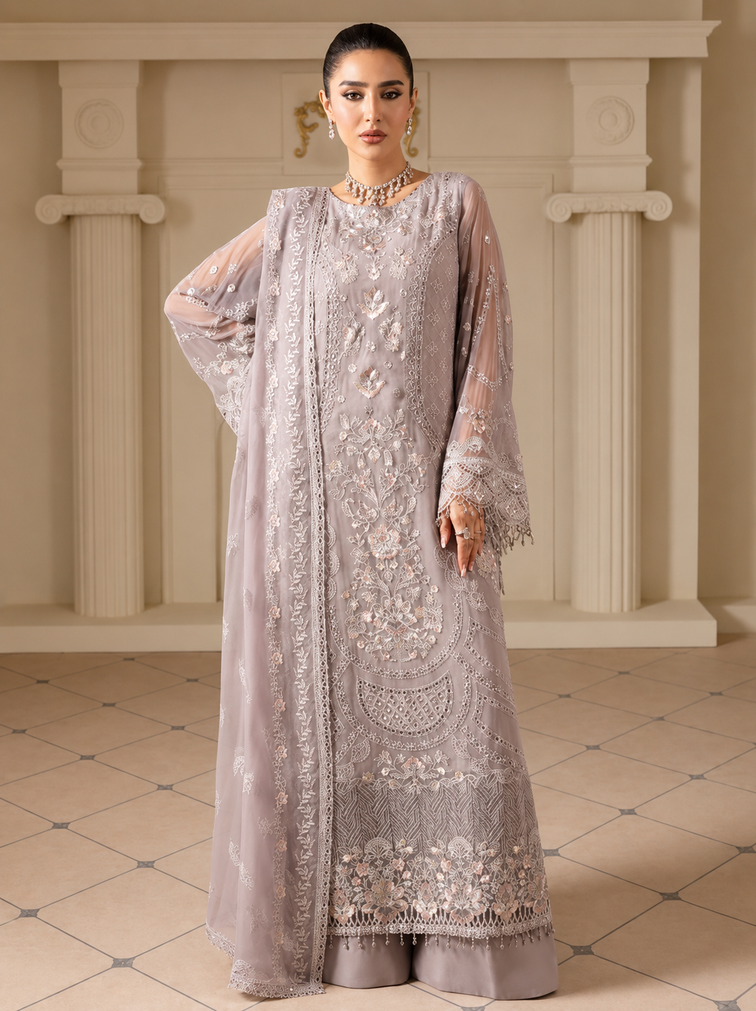 Lavish Premium Formal Collection Chiffon Embroidery 3pc unstitched / Stitched