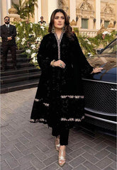 Azure Luxury Chiffon Dress Embroidered 3pcs Unstitched / Stitched