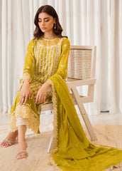 Azure Luxury Chiffon Embroidered 3 Piece Unstitched / Stitched