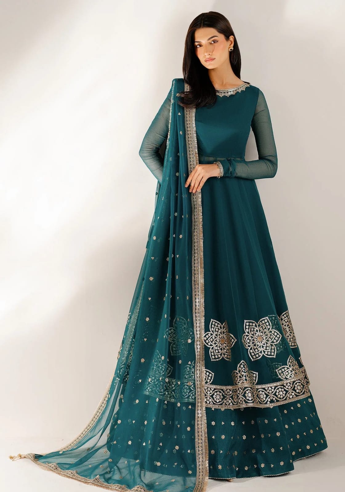 Jazmin New Arrival Luxury Chiffon Embroidered 3 Piece Unstitched / Stitched