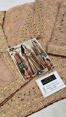 Haris Shakeel Rose Gold Embroidered Mysoori Collection 3 Piece Unstitched / Stitched