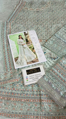Imrozia Noor-E-Gul Luxury Net Maxi Embroidered 3 Piece Unstitched / Stitched