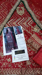 Charizma Dastan-e-Jashan Red Luxury Chiffon Collection 3 Piece Unstitched / Stitched