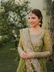Rangrez Luxury Net Embroidered Bridal Maxi 3 Piece Unstitched / Stitched