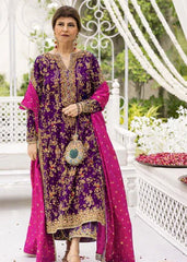 Farha Talib Aziz Wedding Festive Raw Silk Hand Made Collection Unstitched / Stitched