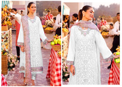 Sadrina Luxury Lawn Chikan kari Embroidery 3Piece Unstitched