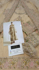 Hussain Rehar Wedding Collection Hand Work organza 3 Pices Unstitched / Stitched