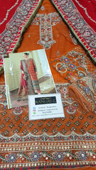 Baroque Chantelle Luxury Chiffon Embroidered 3 Piece Unstitched / Stitched