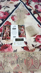 Humjoli Printed Lawn Duptta Embroidery 3piece Unstitched