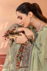 Flossie Luxury Embroidered Chiffon 3 Piece Unstitched / Stitched