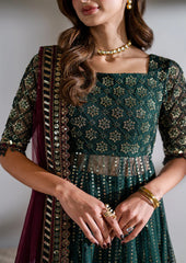 Iznik Global Exquisite Formal Wear Net Collection 3 Piece Unstitched