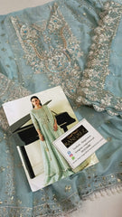 Alizeh Chiffon Embroidered & Hand Embellished 3 piece Unsitched / Stitched