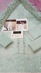 Qalamkar Luxury Lawn Chikan Kari Embroidery Collection 3 Piece Unstitched