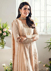 Azure Luxury Chiffon Embroidered 3pcs Unstitched / Stitched