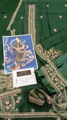 Alizeh Chiffon Embroidered & Hand Embellished 3 piece Unsitched / Stitched