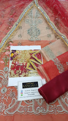 Benchmark Luxury Pret Organza Collection 3 piece Unstitched