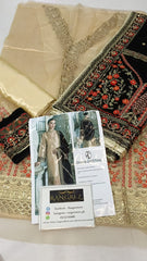 Zainab Chottani Heavy Embroidered Velvet Shawls 3 Piece Unstitched / Stitched