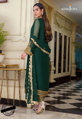 Asim Jofa Heavy Embroidered Spangle Work Chiffon 3 Piece Unstitched
