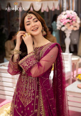 Asim Jofa Luxury Chiffon Embroidered 3 piece Unstitched