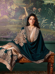 Zainab Chottani Heavy Embroidered Velvet 3 Piece Unstitched