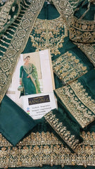 Kanwal Malik Row Silk Formal Wear Dress Embroidered 3 Piece Unstitched / Stitched