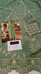 Afrozeh Luxury Chiffon Embroidered 3 Piece Unstitched / Stitched