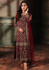 Charizma Dastan-e-Jashan Red Luxury Chiffon Collection 3 Piece Unstitched