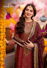 Asim Jofa Luxury Chiffon Embroidered 3 piece Unstitched