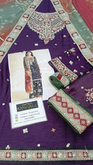 Farasha Luxe Embellished Embroidered Chiffon 3 Piece Unstitched / Stitched