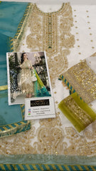 Maria B Luxury Chiffon Dress Embroidered 3 Piece Unstitched /. Stitched