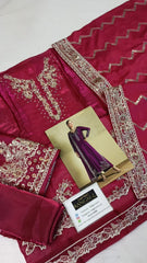 Iznik Kaftan Lawa Silk Collection Embroidered 3piece Unstitched / Stitched