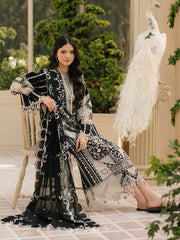 Bin Ilyas Luxury Lawn Embroidered Dress 3Piece Unstithced